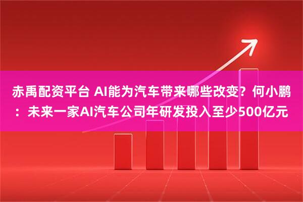 赤禹配资平台 AI能为汽车带来哪些改变？何小鹏：未来一家AI汽车公司年研发投入至少500亿元